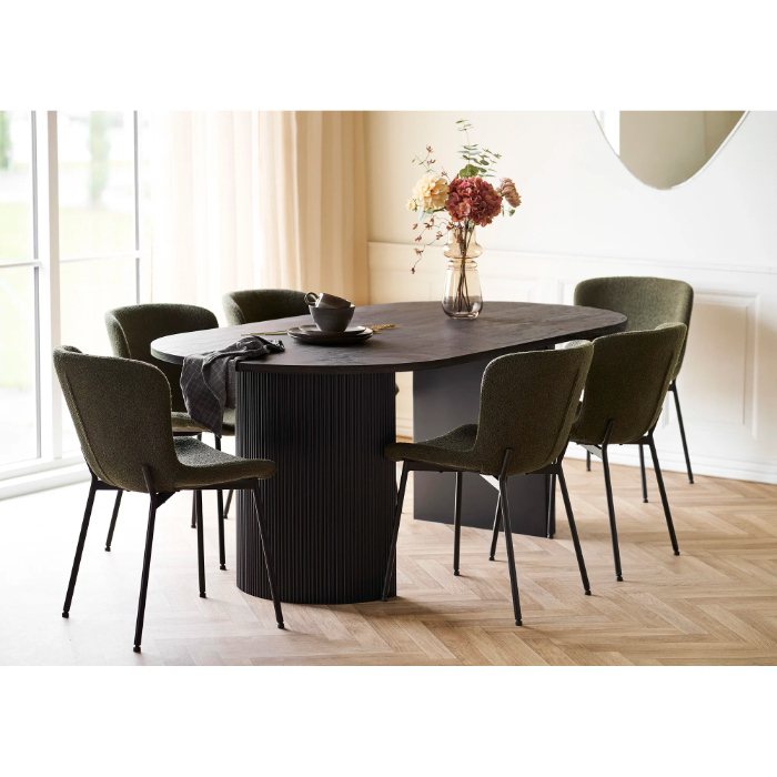 BOAVISTA kitchen table and MACEDA chair set (Dark Brown) BOAVISTA kitchen table and MACEDA chair set (Dark Brown)